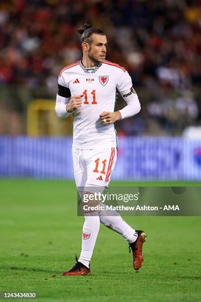 Gareth Bale of Wales during the UEFA Nations League League A Group 4 match between Belgium and Wales at King Baudouin Stadium on September 22, 2022...