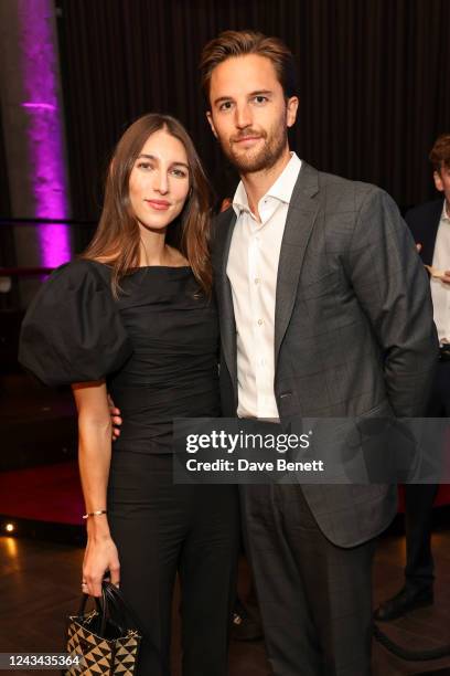 Blaize Caprice Heil and Danny Heil attend the launch of Twisted Tailor's new collaboration with August McGregor at W London Leicester Square on...