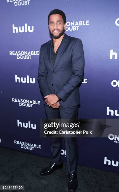 Michael Ealy at the premiere of Hulu's "Reasonable Doubt" held at NeueHouse Hollywood on September 22, 2022 in Los Angeles, California.