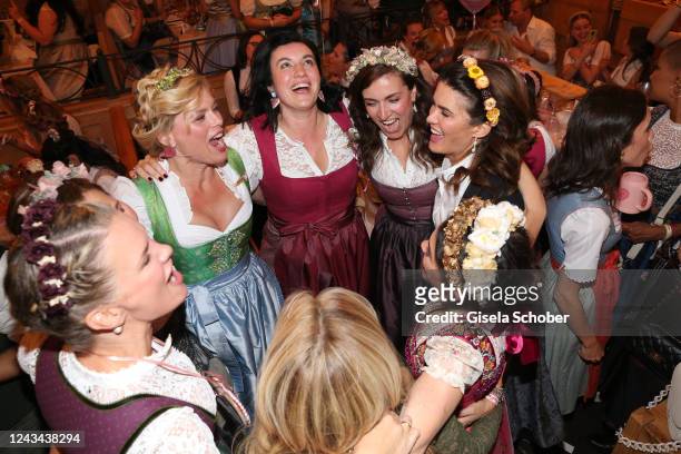 Monica Ivancan, Julia Klöckner, Dorothee Bär, Magdalena Rogl, Miriam Mack, Viktoria Lauterbach during the Madlwiesn as part of the Oktoberfest at...
