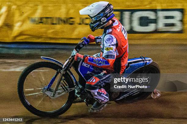 Matej Zagar in action for Belle Vue ATPI Aces during the SGB Premiership match between Sheffield Tigers and Belle Vue Aces at Owlerton Stadium,...