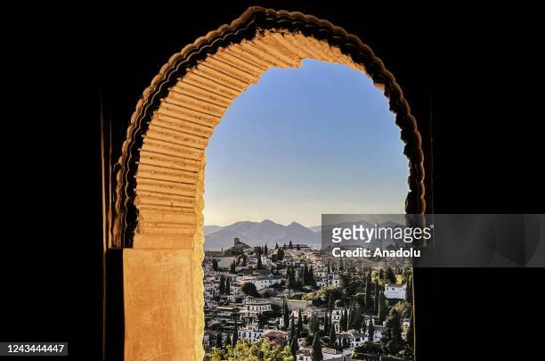 View of the Alhambra Palace in Granada, Spain on September 08, 2022. The Alhambra Palace, which was built with the knowledge of science and art by...