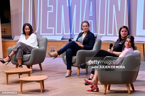 French boxer Estelle Mossely, French discus thrower Melina Robert Michon, French handball player Chloe Bulleux and French public broadcaster France...