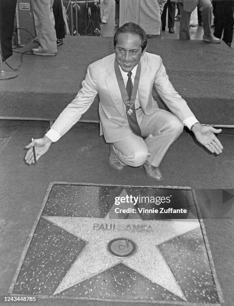 Canadian singer-songwriter Paul Anka attends the ceremony to receive a star on the Hollywood Walk of Fame, in Los Angeles, California, 26th September...