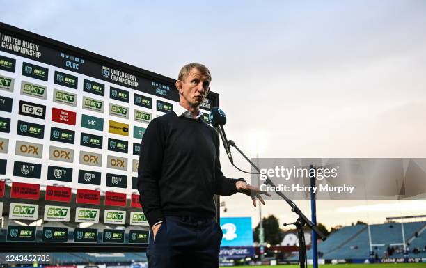 Dublin , Ireland - 23 September 2022; Leinster head coach Leo Cullen before the United Rugby Championship match between Leinster and Benetton at the...