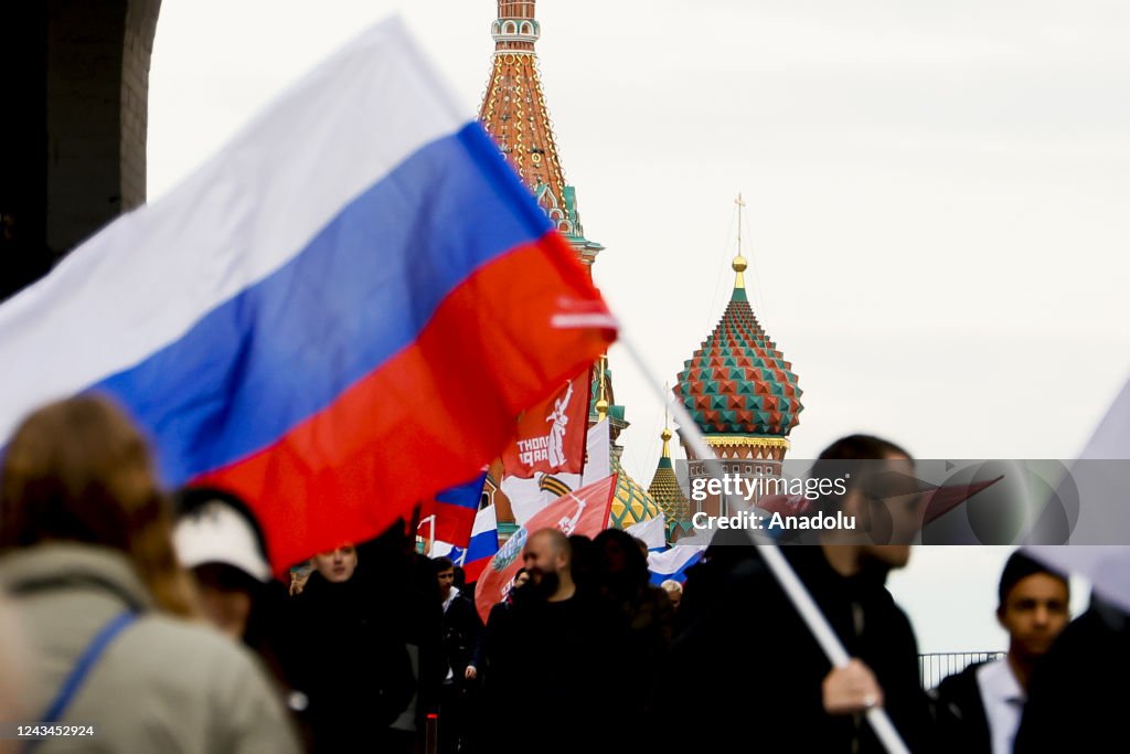 Support rally for separatist regions in Ukraine held in Russia