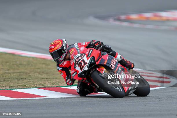 Michael Ruben Rinaldi from Italy of Aruba.It Racing Ducati team with Ducati Panigale V4R during WorldSBK Free Practice of SBK Motul FIM Superbike...