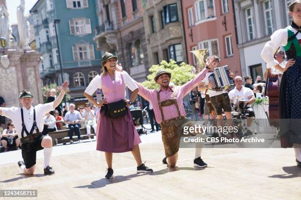 Patience, is the New Me Teams explore the beauty of Austria and must learn a traditional wedding dance, yodel and a song performed on alpine bells,...