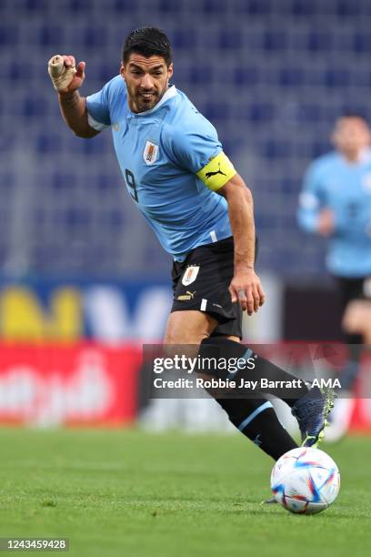 Luis Suarez of Uruguay during the International Friendly match between Iran and Uruguay at NV Arena on September 23, 2022 in St. Poelten, Austria.