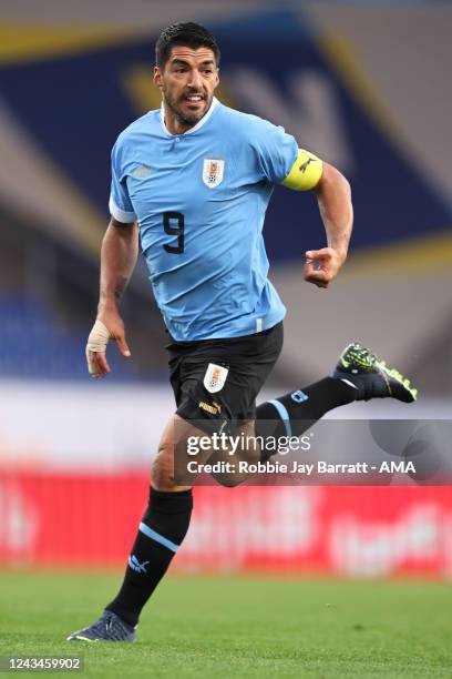 Luis Suarez of Uruguay during the International Friendly match between Iran and Uruguay at NV Arena on September 23, 2022 in St. Poelten, Austria.