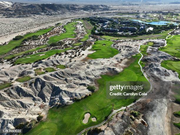 Indio, CaliforniaSept. 14, 2022The Golf Club at Terra Lago is built in the desert. There are over 120 golf courses in the Cochella Valley.