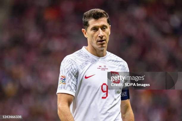 Robert Lewandowski of Poland seen in action during the UEFA Nations League, League A Group 4 match between Poland and Netherlands at PGE National...