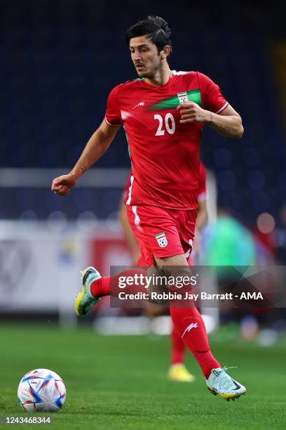 Sardar Azmoun of Iran during the International Friendly match between Iran and Uruguay at NV Arena on September 23, 2022 in St. Poelten, Austria.