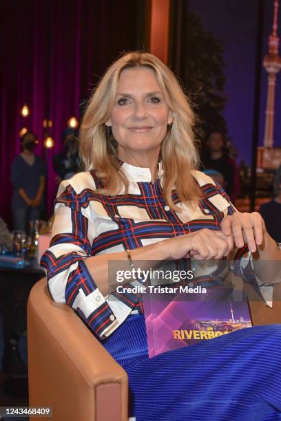 Kim Fisher attends the Riverboat talkshow on September 23, 2022 in Berlin, Germany.