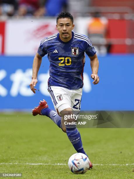 Yuta Nakayama of Japan during the International Friendly Match between Japan and United States at the Dusseldorf Arena on September 23, 2022 in...