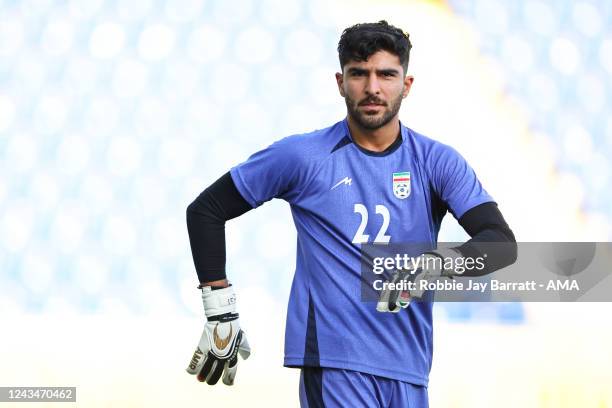 Amir Abedzadeh of Iran during the International Friendly match between Iran and Uruguay at NV Arena on September 23, 2022 in St. Poelten, Austria.