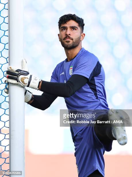 Amir Abedzadeh of Iran during the International Friendly match between Iran and Uruguay at NV Arena on September 23, 2022 in St. Poelten, Austria.