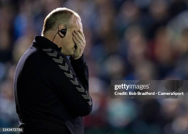 Wasps' Head Coach Lee Blackett during the Gallagher Premiership Rugby match between Bath Rugby and Wasps at Recreation Ground on September 23, 2022...