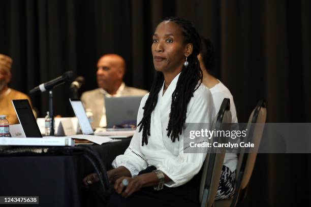Los Angeles, California-Sept. 22, 2022-Lisa Holder is a member of the California Reparations Task Force which gathered to hear public input on...