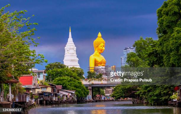 wat pak nam is a royal temple of the ordinary type - wat stock pictures, royalty-free photos & images