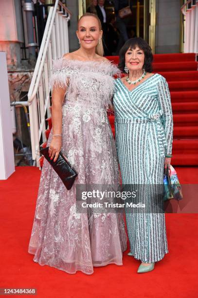 Natascha Ochsenknecht and her mother Baerbel Wierichs attend the 27th Leipzig opera ball September 24, 2022 in Leipzig, Germany.