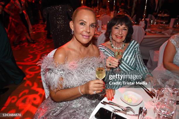 Natascha Ochsenknecht and her mother Baerbel Wierichs during the 27th Leipzig opera ball September 24, 2022 in Leipzig, Germany.