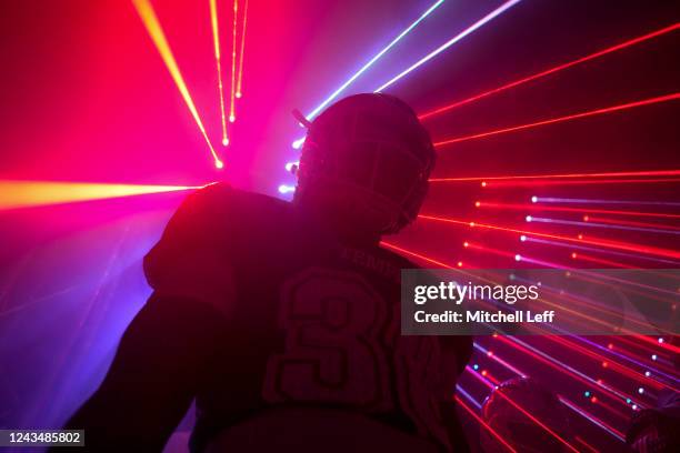 Tra Thomas of the Temple Owls waits in the tunnel prior to the game against the Massachusetts Minutemen at Lincoln Financial Field on September 24,...