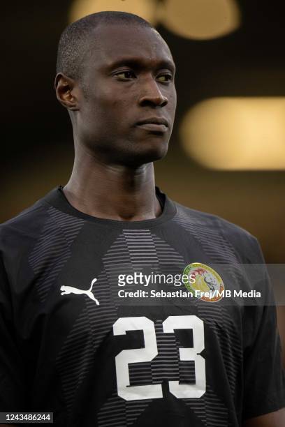 Alfred Gomis of Senegal looks on during the international friendly match between Senegal and Bolivia at Omnisports Stadium Source on September 24,...