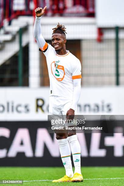 Wilfried ZAHA of Ivory Coast during the International friendly match between Ivory Coast and Togo on September 24, 2022 in Rouen, France.