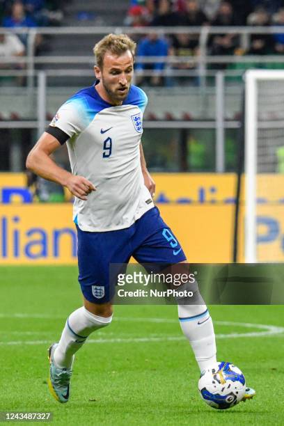 Englands Harry Kane during the football UEFA Nations League match Italy vs England on September 23, 2022 at the San Siro stadium in Milan, Italy