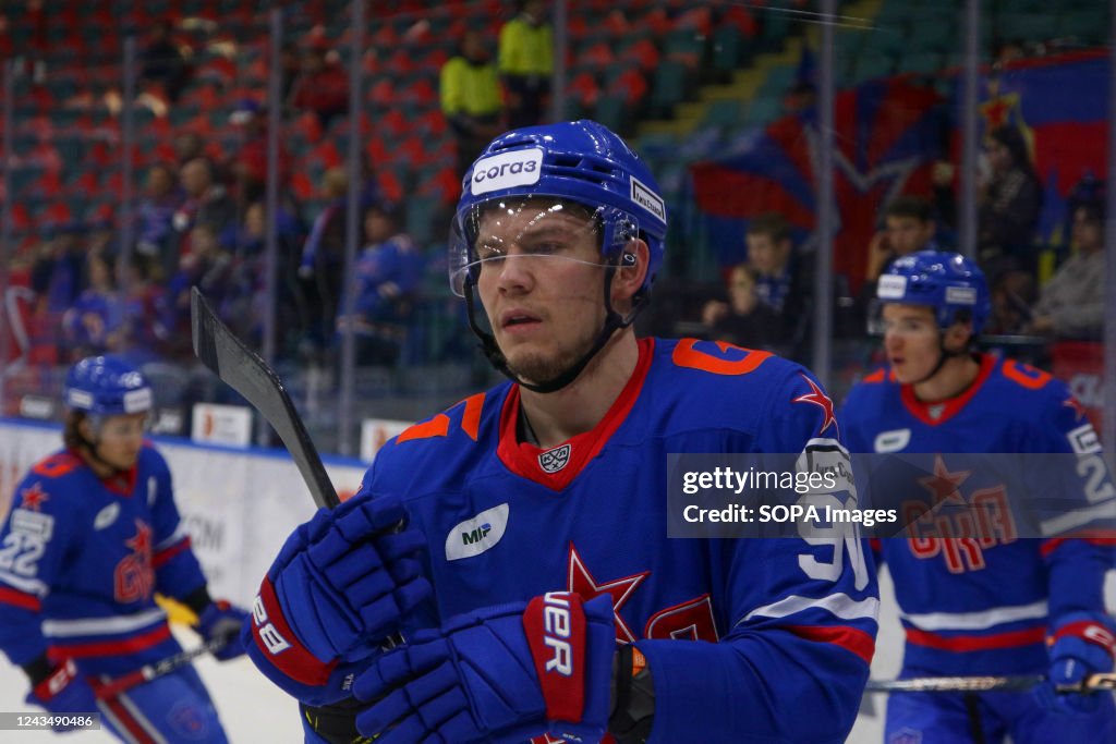 Zykov SKA Hockey Club player, Valentin Zykov seen in action during the ...