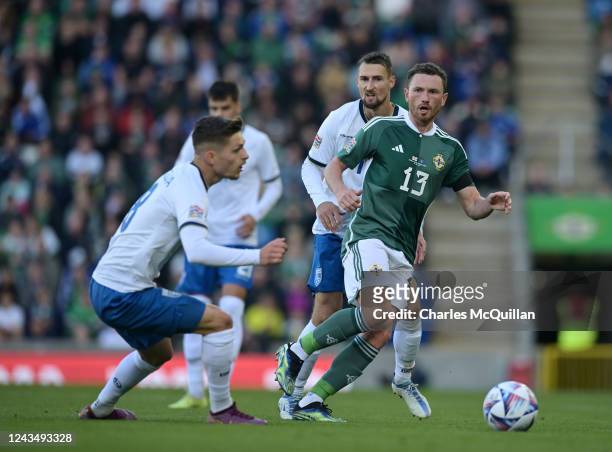 Corry Evans of Northern Ireland during the UEFA Nations League League C Group 2 match between Northern Ireland and Kosovo at Windsor Park on...