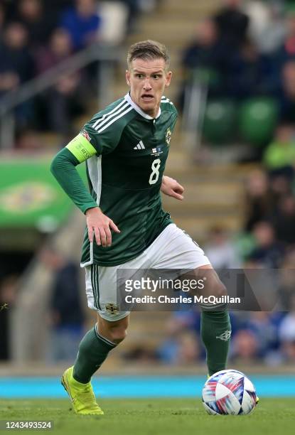 Steven Davis of Northern Ireland during the UEFA Nations League League C Group 2 match between Northern Ireland and Kosovo at Windsor Park on...