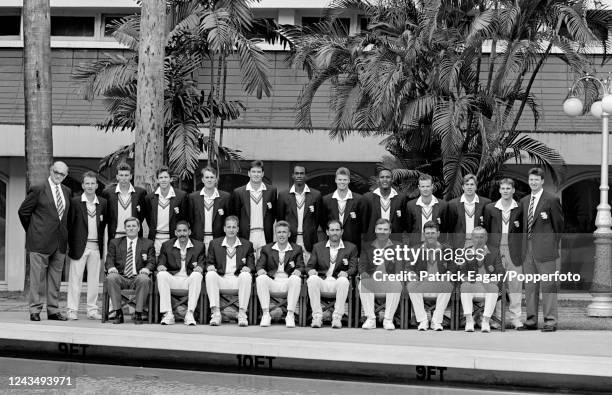 The England touring party at the team hotel before the 1st Test match between India and England at Eden Gardens, Calcutta , India, 28th January 1993....