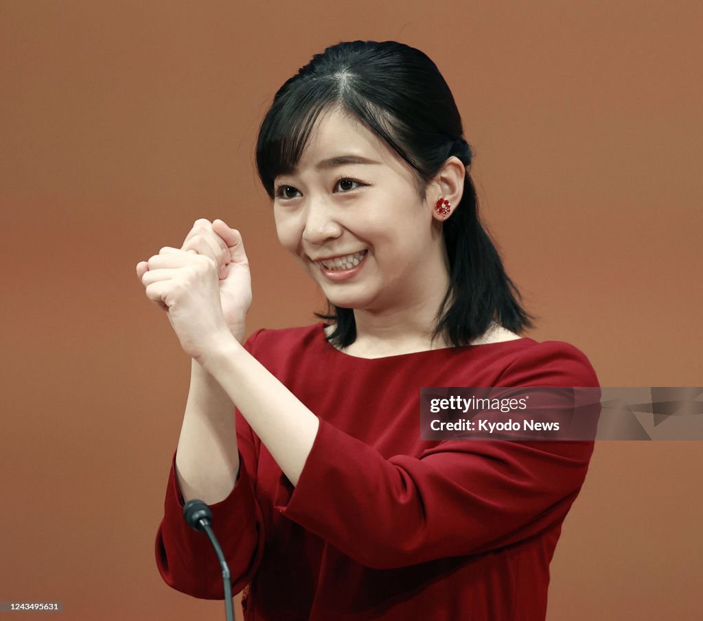 Japanese Sign Language Wave Japanese Princess Kako speaks in sign language during the opening ...