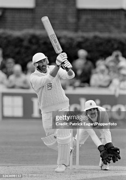 Graham Gooch batting for Essex during his innings of 88 runs in the first-class match between Essex and England A at Chelmsford, 22nd April 1993. The...