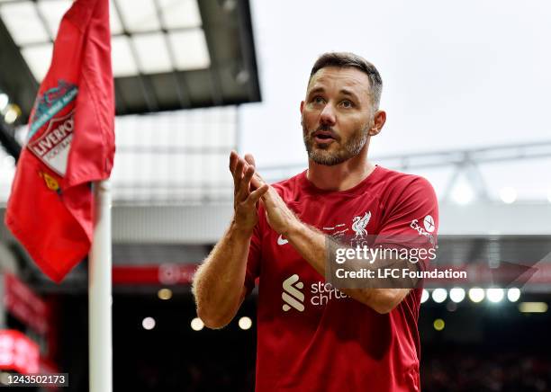 Fabio Aurelio of Liverpool at Anfield on September 24, 2022 in Liverpool, England.