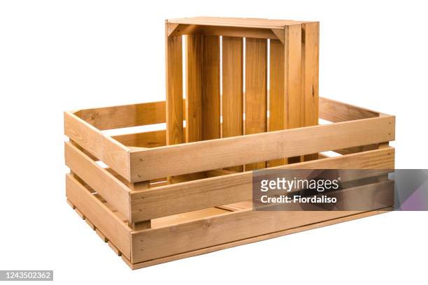 two wooden box from pine boards for storing - newly industrialized country stock pictures, royalty-free photos & images
