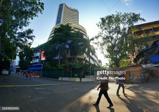 People walks past Bombay Stock Exchange in Mumbai, India, 25 September, 2022. Mumbai retained the spot as an expensive city in India in terms of both...