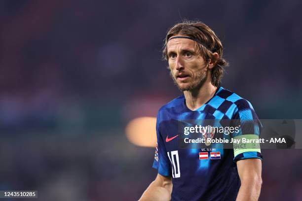 Luka Modric of Croatia during the UEFA Nations League League A Group 1 match between Austria and Croatia at Ernst Happel Stadion on September 25,...