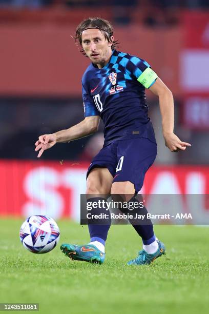 Luka Modric of Croatia during the UEFA Nations League League A Group 1 match between Austria and Croatia at Ernst Happel Stadion on September 25,...