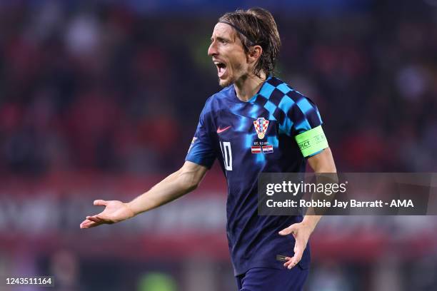 Luka Modric of Croatia during the UEFA Nations League League A Group 1 match between Austria and Croatia at Ernst Happel Stadion on September 25,...