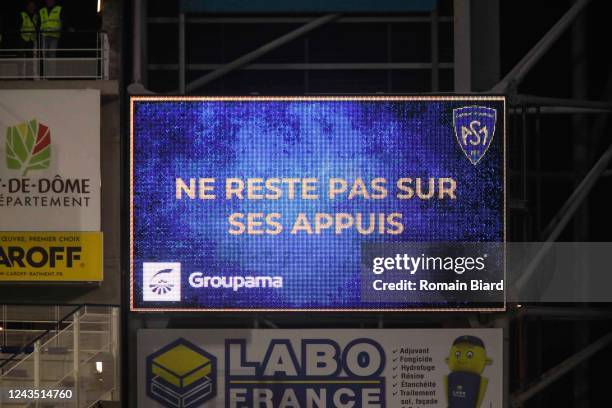 Illustration during the Top 14 match between Clermont and La Rochelle at Parc des Sports Marcel Michelin on September 25, 2022 in Clermont-Ferrand,...