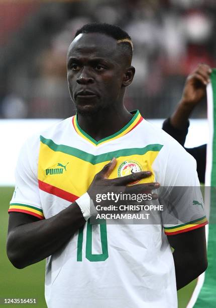 Senegal's Sadio Mane is pictured ahead of the friendly football match between Bolivia and Senegal in Orleans, central France, on September 24, 2022.