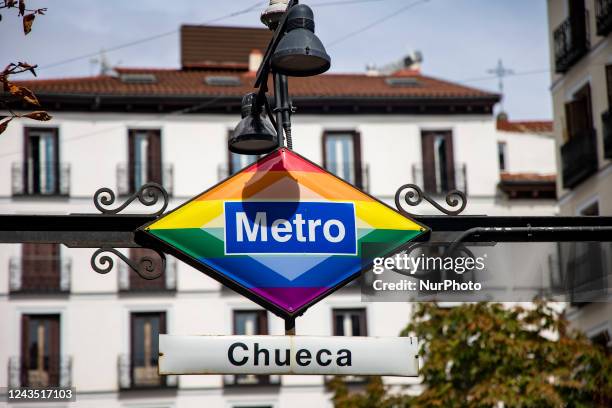 The subway station of Chueca in Madrid, Spain on September 25, 2022.