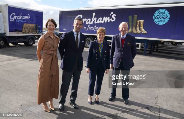 Marketing Director Carol Graham, Managing Director Robert Graham, First Minister Nicola Sturgeon and Chairman Dr Robert Graham after a visit by the...