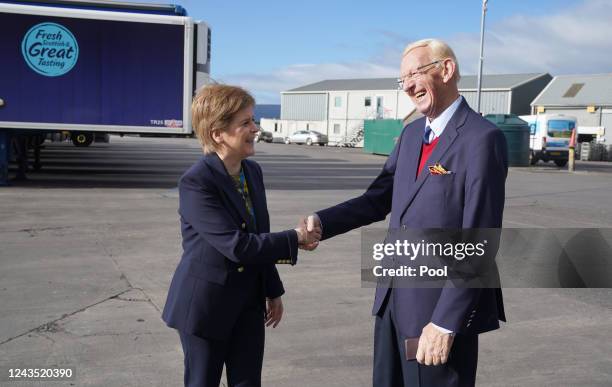 Chairman Dr Robert Graham with First Minister Nicola Sturgeon during a visit to Graham's The Family Dairy in Bridge of Allan with First Minister...