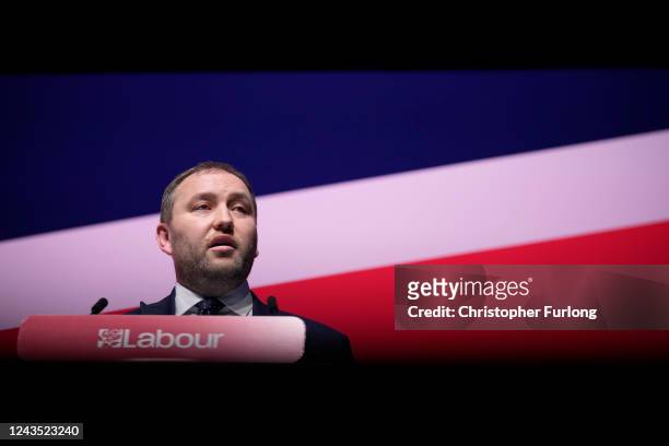 Scottish Labour MP for Edinburgh South Ian Murray speaks on day two of the Labour Party Conference at the ACC on September 26, 2022 in Liverpool,...