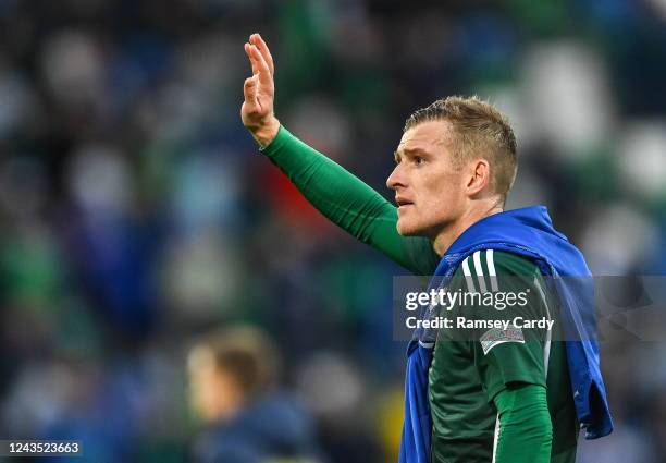 Belfast , United Kingdom - 24 September 2022; Steven Davis of Northern Ireland after the UEFA Nations League C Group 2 match between Northern Ireland...