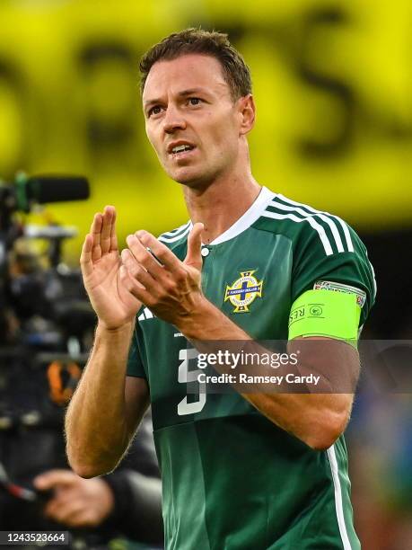 Belfast , United Kingdom - 24 September 2022; Jonny Evans of Northern Ireland after the UEFA Nations League C Group 2 match between Northern Ireland...